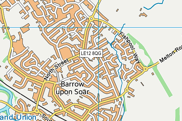 LE12 8QG map - OS VectorMap District (Ordnance Survey) LE12 8QG map - OS VectorMap District (Ordnance Survey)