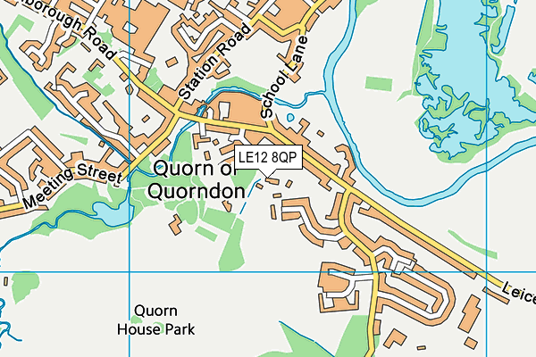 LE12 8QP map - OS VectorMap District (Ordnance Survey)