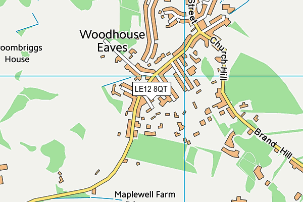 LE12 8QT map - OS VectorMap District (Ordnance Survey) LE12 8QT map - OS VectorMap District (Ordnance Survey)