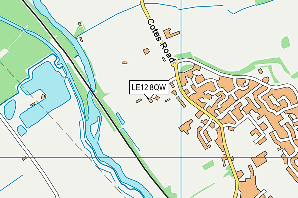 LE12 8QW map - OS VectorMap District (Ordnance Survey) LE12 8QW map - OS VectorMap District (Ordnance Survey)