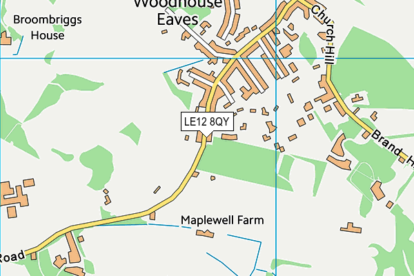 LE12 8QY map - OS VectorMap District (Ordnance Survey) LE12 8QY map - OS VectorMap District (Ordnance Survey)
