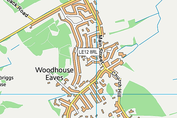 LE12 8RL map - OS VectorMap District (Ordnance Survey) LE12 8RL map - OS VectorMap District (Ordnance Survey)