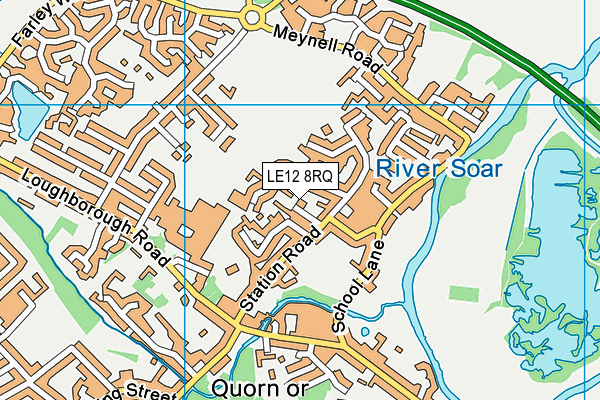 LE12 8RQ map - OS VectorMap District (Ordnance Survey) LE12 8RQ map - OS VectorMap District (Ordnance Survey)