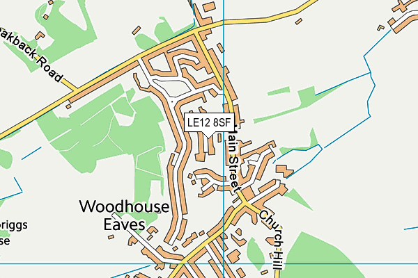 LE12 8SF map - OS VectorMap District (Ordnance Survey) LE12 8SF map - OS VectorMap District (Ordnance Survey)