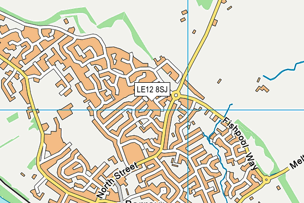 LE12 8SJ map - OS VectorMap District (Ordnance Survey)