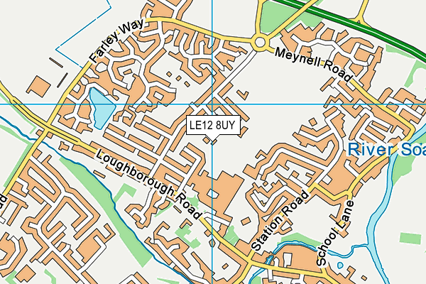 LE12 8UY map - OS VectorMap District (Ordnance Survey) LE12 8UY map - OS VectorMap District (Ordnance Survey)