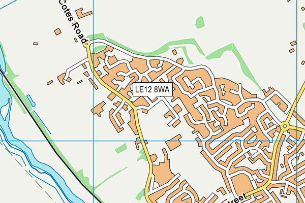 LE12 8WA map - OS VectorMap District (Ordnance Survey) LE12 8WA map - OS VectorMap District (Ordnance Survey)