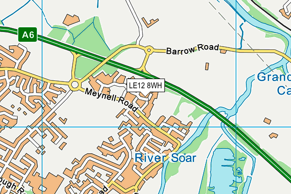 LE12 8WH map - OS VectorMap District (Ordnance Survey) LE12 8WH map - OS VectorMap District (Ordnance Survey)