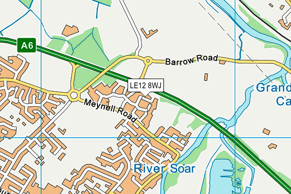 LE12 8WJ map - OS VectorMap District (Ordnance Survey) LE12 8WJ map - OS VectorMap District (Ordnance Survey)