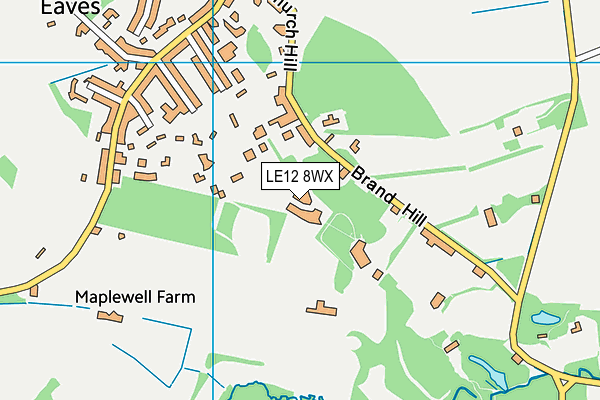 LE12 8WX map - OS VectorMap District (Ordnance Survey) LE12 8WX map - OS VectorMap District (Ordnance Survey)