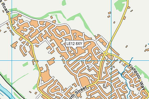 LE12 8XY map - OS VectorMap District (Ordnance Survey) LE12 8XY map - OS VectorMap District (Ordnance Survey)