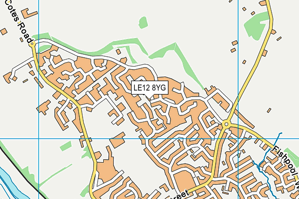 LE12 8YG map - OS VectorMap District (Ordnance Survey) LE12 8YG map - OS VectorMap District (Ordnance Survey)