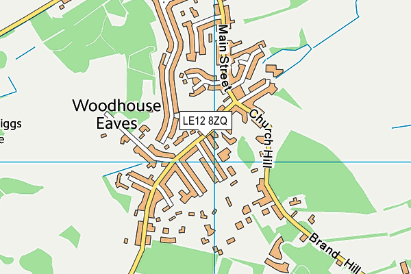 LE12 8ZQ map - OS VectorMap District (Ordnance Survey) LE12 8ZQ map - OS VectorMap District (Ordnance Survey)