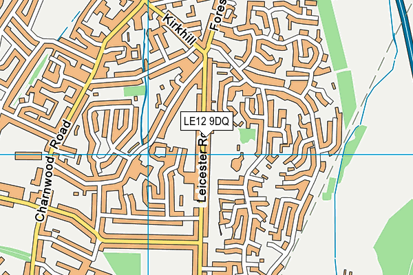 LE12 9DQ map - OS VectorMap District (Ordnance Survey) LE12 9DQ map - OS VectorMap District (Ordnance Survey)