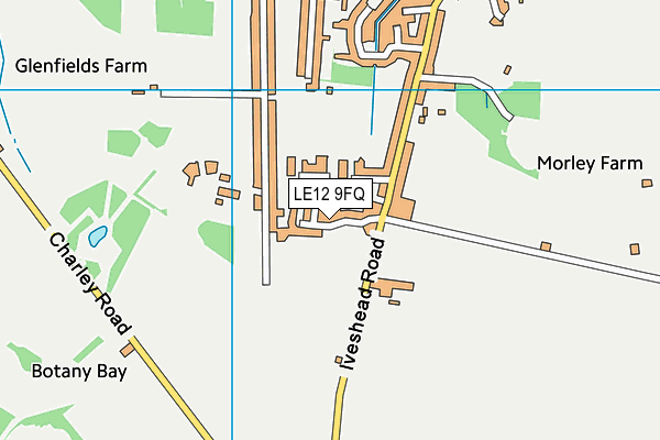 LE12 9FQ map - OS VectorMap District (Ordnance Survey) LE12 9FQ map - OS VectorMap District (Ordnance Survey)