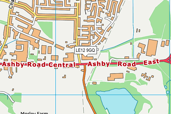 LE12 9GQ map - OS VectorMap District (Ordnance Survey) LE12 9GQ map - OS VectorMap District (Ordnance Survey)
