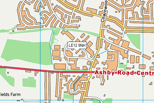 LE12 9NH map - OS VectorMap District (Ordnance Survey) LE12 9NH map - OS VectorMap District (Ordnance Survey)