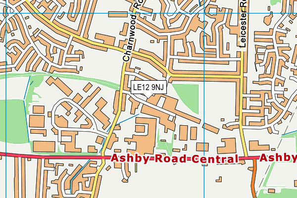 LE12 9NJ map - OS VectorMap District (Ordnance Survey) LE12 9NJ map - OS VectorMap District (Ordnance Survey)