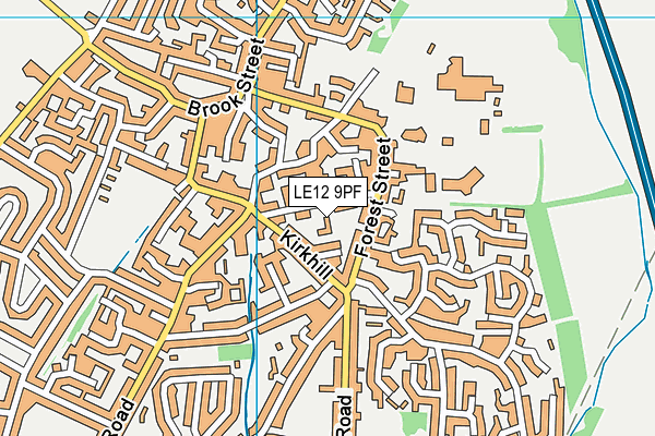 LE12 9PF map - OS VectorMap District (Ordnance Survey) LE12 9PF map - OS VectorMap District (Ordnance Survey)