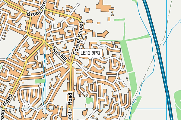 LE12 9PQ map - OS VectorMap District (Ordnance Survey) LE12 9PQ map - OS VectorMap District (Ordnance Survey)