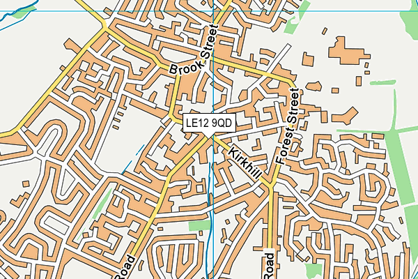 LE12 9QD map - OS VectorMap District (Ordnance Survey) LE12 9QD map - OS VectorMap District (Ordnance Survey)