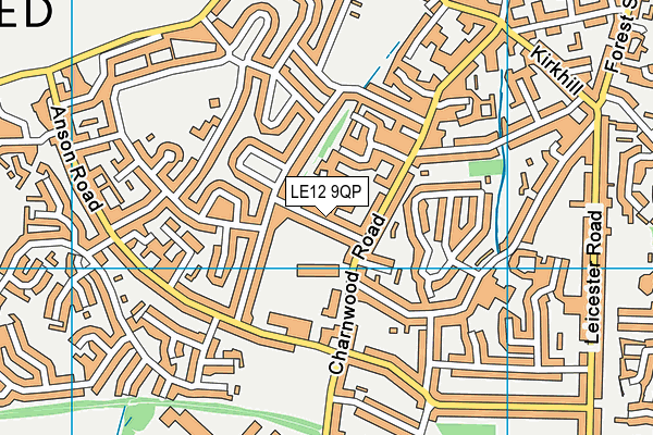 LE12 9QP map - OS VectorMap District (Ordnance Survey) LE12 9QP map - OS VectorMap District (Ordnance Survey)