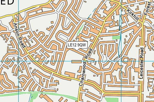 LE12 9QW map - OS VectorMap District (Ordnance Survey) LE12 9QW map - OS VectorMap District (Ordnance Survey)