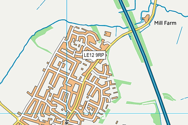 LE12 9RP map - OS VectorMap District (Ordnance Survey) LE12 9RP map - OS VectorMap District (Ordnance Survey)