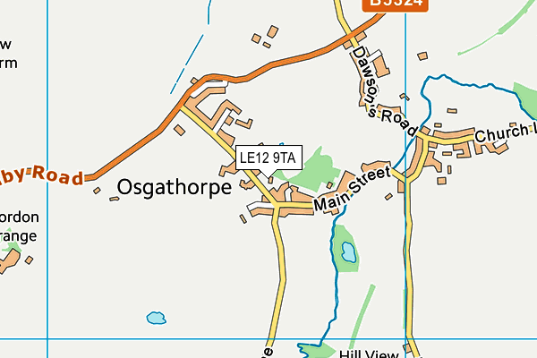 LE12 9TA map - OS VectorMap District (Ordnance Survey) LE12 9TA map - OS VectorMap District (Ordnance Survey)