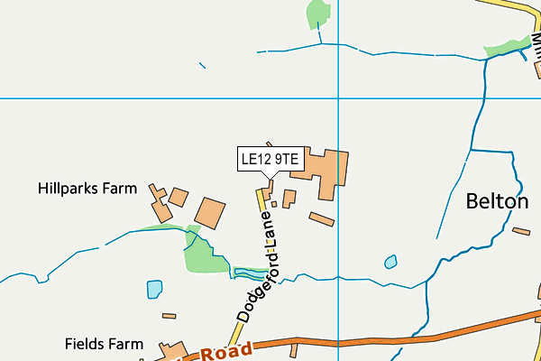 LE12 9TE map - OS VectorMap District (Ordnance Survey) LE12 9TE map - OS VectorMap District (Ordnance Survey)