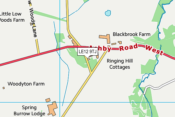 LE12 9TJ map - OS VectorMap District (Ordnance Survey) LE12 9TJ map - OS VectorMap District (Ordnance Survey)