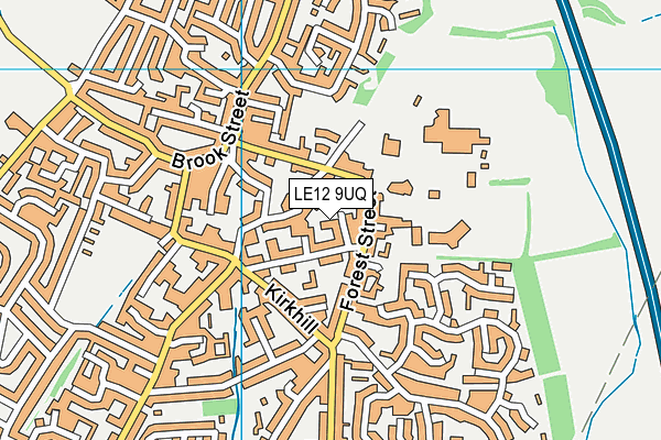 LE12 9UQ map - OS VectorMap District (Ordnance Survey) LE12 9UQ map - OS VectorMap District (Ordnance Survey)