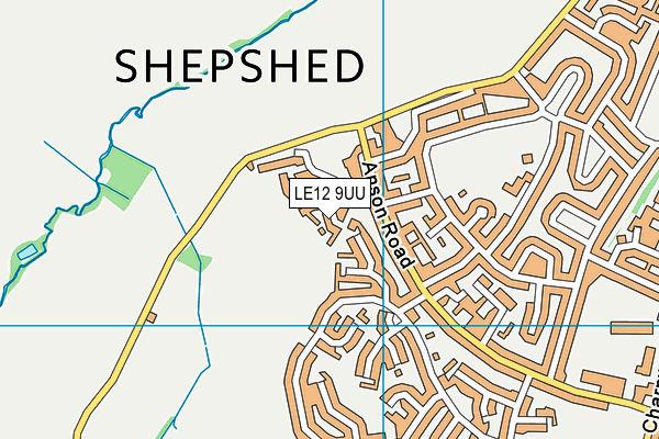 LE12 9UU map - OS VectorMap District (Ordnance Survey)