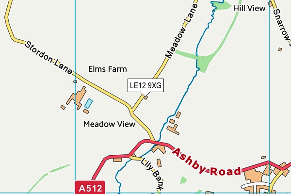 LE12 9XG map - OS VectorMap District (Ordnance Survey) LE12 9XG map - OS VectorMap District (Ordnance Survey)