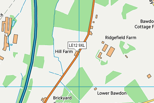 LE12 9XL map - OS VectorMap District (Ordnance Survey) LE12 9XL map - OS VectorMap District (Ordnance Survey)
