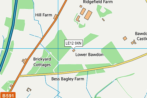 LE12 9XN map - OS VectorMap District (Ordnance Survey) LE12 9XN map - OS VectorMap District (Ordnance Survey)