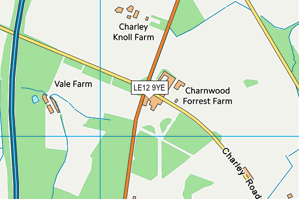 LE12 9YE map - OS VectorMap District (Ordnance Survey) LE12 9YE map - OS VectorMap District (Ordnance Survey)