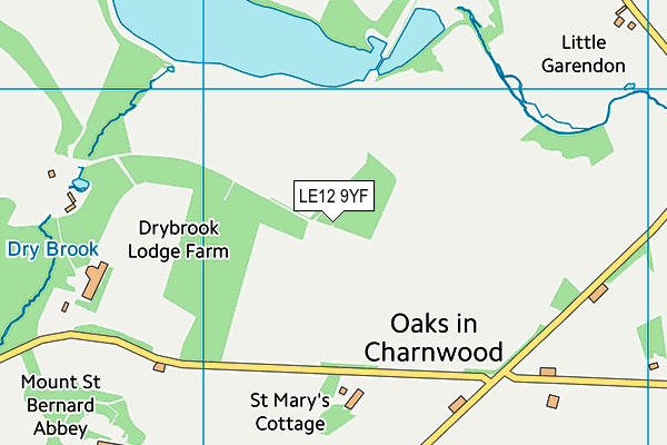LE12 9YF map - OS VectorMap District (Ordnance Survey) LE12 9YF map - OS VectorMap District (Ordnance Survey)