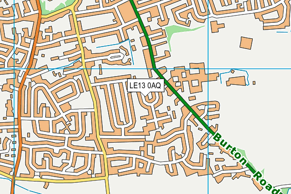 LE13 0AQ map - OS VectorMap District (Ordnance Survey) LE13 0AQ map - OS VectorMap District (Ordnance Survey)
