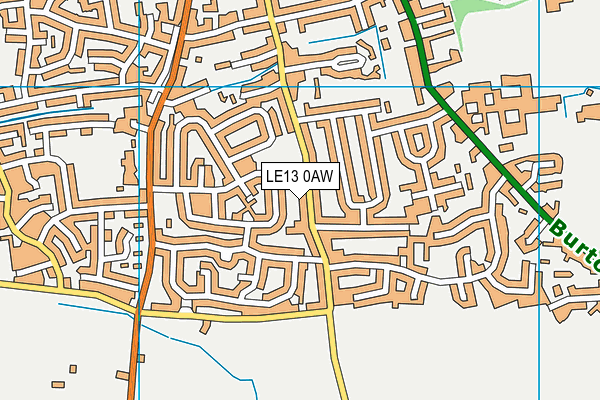 LE13 0AW map - OS VectorMap District (Ordnance Survey) LE13 0AW map - OS VectorMap District (Ordnance Survey)