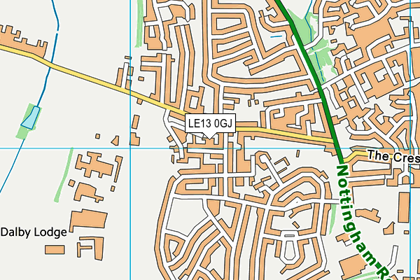 LE13 0GJ map - OS VectorMap District (Ordnance Survey) LE13 0GJ map - OS VectorMap District (Ordnance Survey)