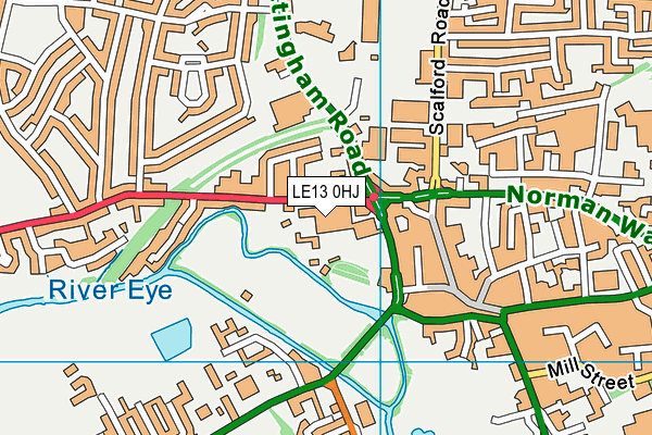 LE13 0HJ map - OS VectorMap District (Ordnance Survey) LE13 0HJ map - OS VectorMap District (Ordnance Survey)