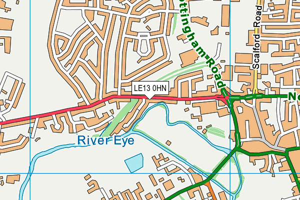 LE13 0HN map - OS VectorMap District (Ordnance Survey) LE13 0HN map - OS VectorMap District (Ordnance Survey)