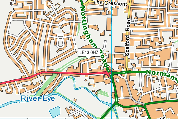 LE13 0HZ map - OS VectorMap District (Ordnance Survey) LE13 0HZ map - OS VectorMap District (Ordnance Survey)