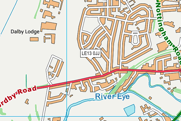 LE13 0JJ map - OS VectorMap District (Ordnance Survey) LE13 0JJ map - OS VectorMap District (Ordnance Survey)