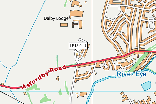 LE13 0JU map - OS VectorMap District (Ordnance Survey) LE13 0JU map - OS VectorMap District (Ordnance Survey)