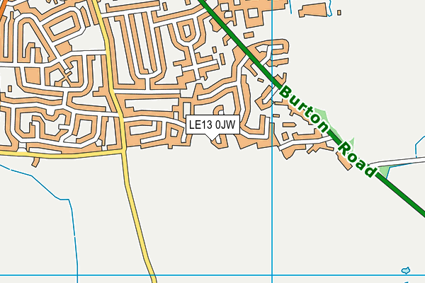 LE13 0JW map - OS VectorMap District (Ordnance Survey) LE13 0JW map - OS VectorMap District (Ordnance Survey)