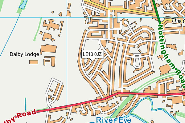 LE13 0JZ map - OS VectorMap District (Ordnance Survey) LE13 0JZ map - OS VectorMap District (Ordnance Survey)