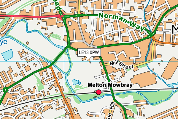 LE13 0PW map - OS VectorMap District (Ordnance Survey) LE13 0PW map - OS VectorMap District (Ordnance Survey)