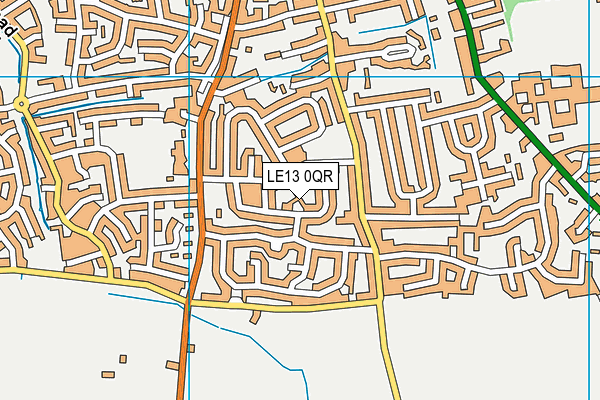 LE13 0QR map - OS VectorMap District (Ordnance Survey) LE13 0QR map - OS VectorMap District (Ordnance Survey)